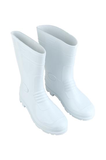 Gezer Beyaz Renk Kısa PVC Çizme
