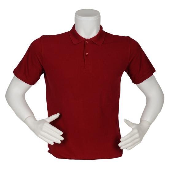 T-shirt Polo Yaka Bordo Renk