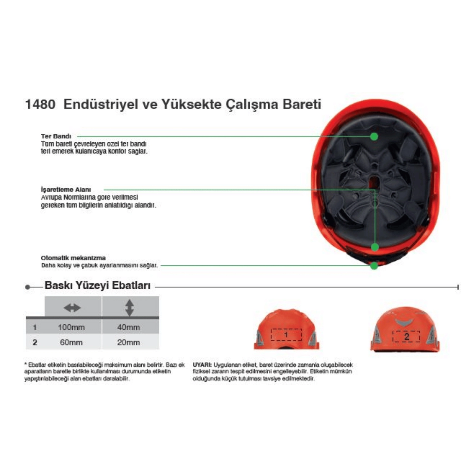 Starline 1480 Dağcı Bareti Yüksekte Çalışma Bareti