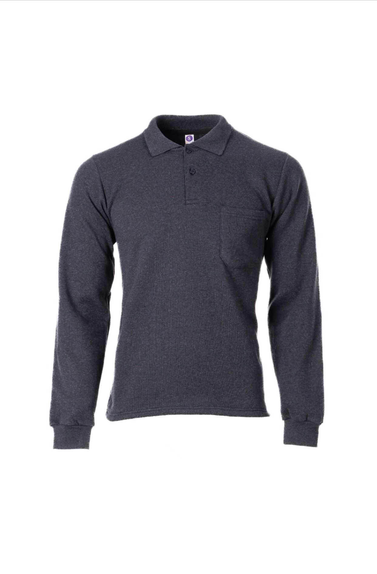 Polo%20Yaka%20Sweat%20İçi%20Polarlı%20Antrasit%20Renk