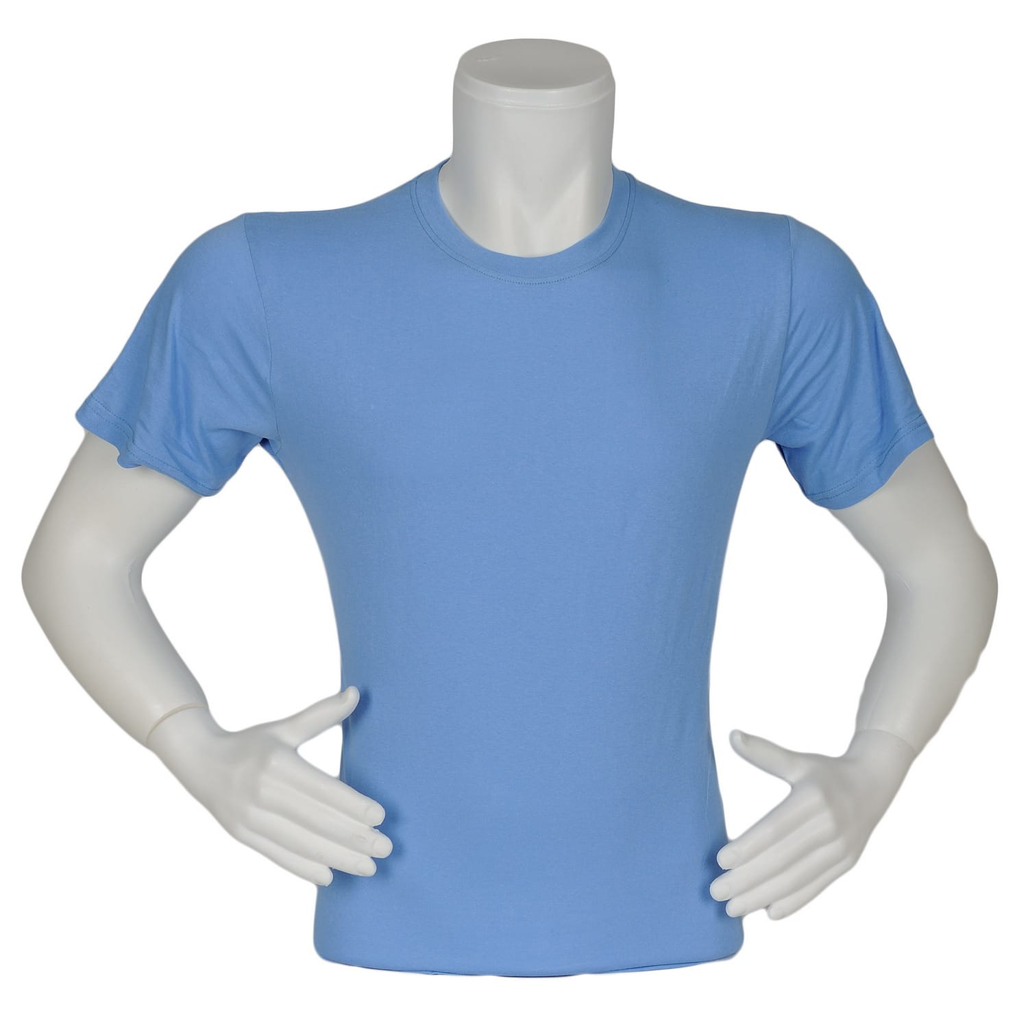 T-shirt Bisiklet Yaka Açık Mavi Renk