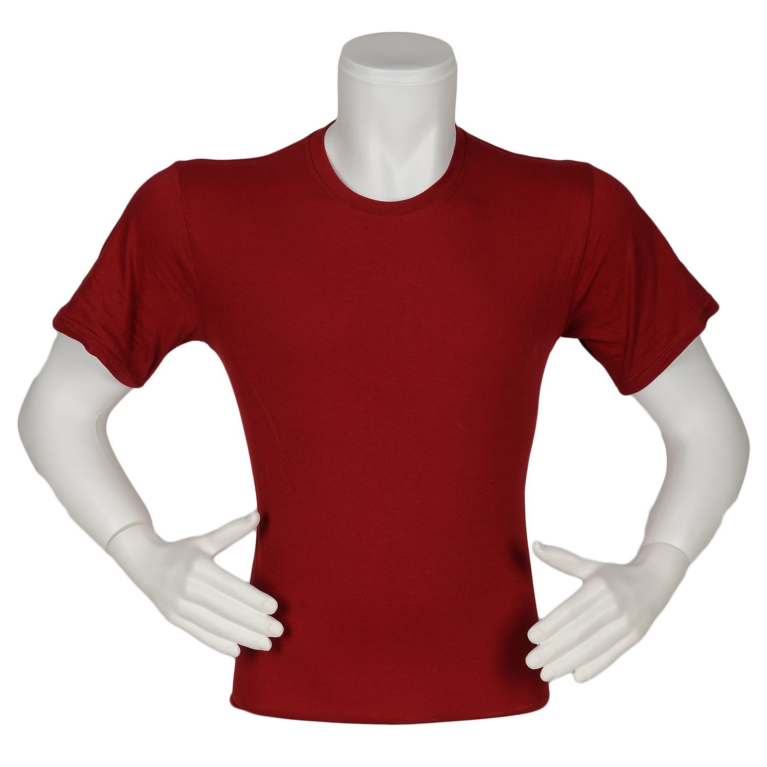 T-shirt%20Bisiklet%20Yaka%20Bordo%20Renk