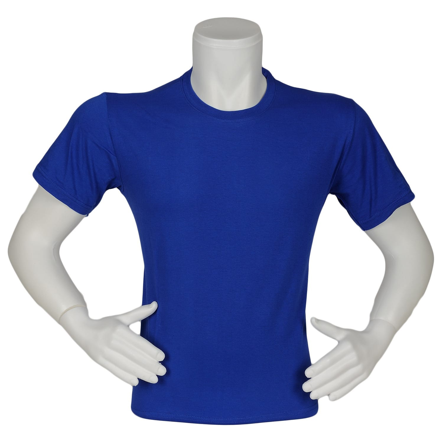 T-shirt Bisiklet Yaka Saks Mavi Renk