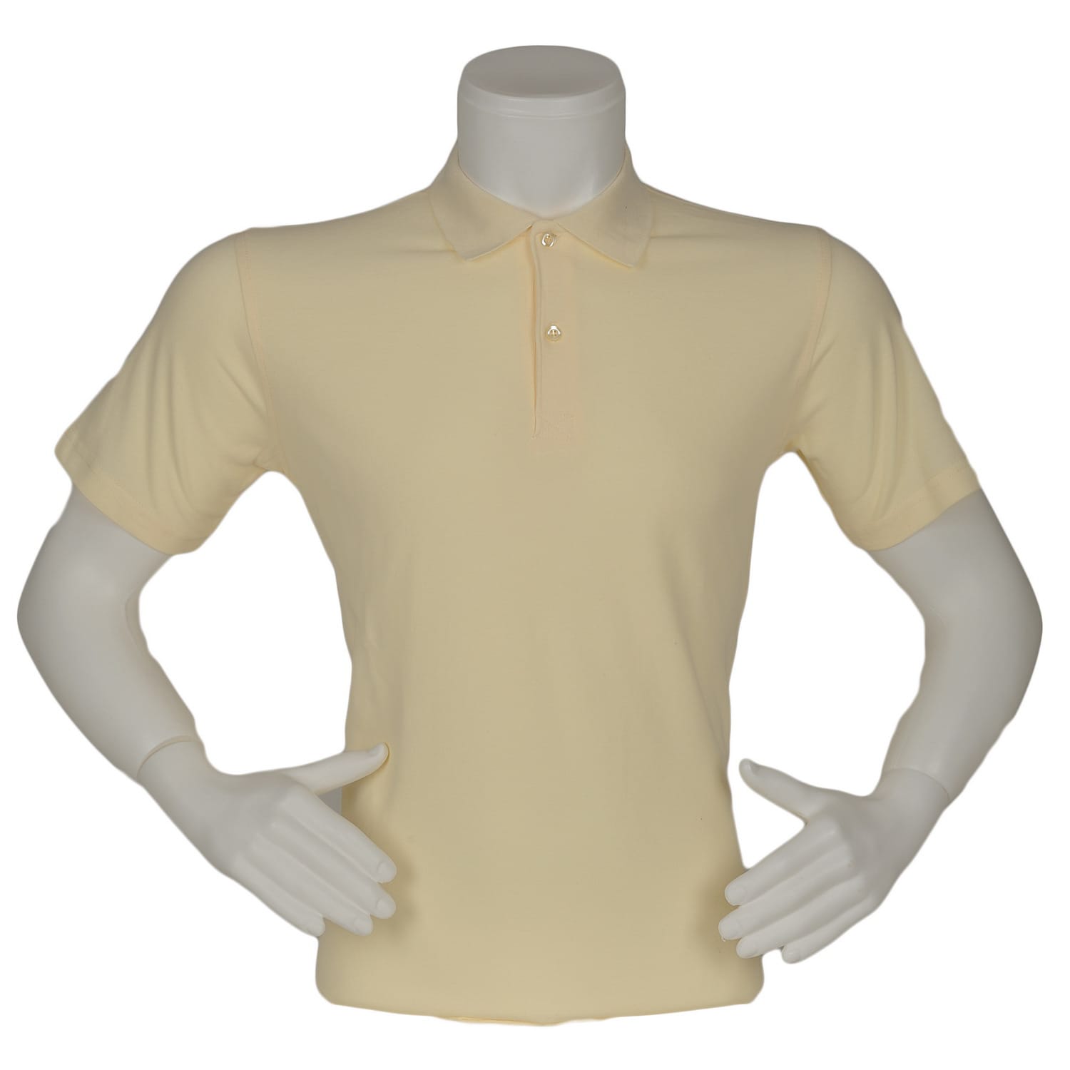 T-shirt Polo Yaka Açık Sarı Renk