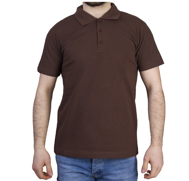 T-shirt Polo Yaka Kahverengi Renk