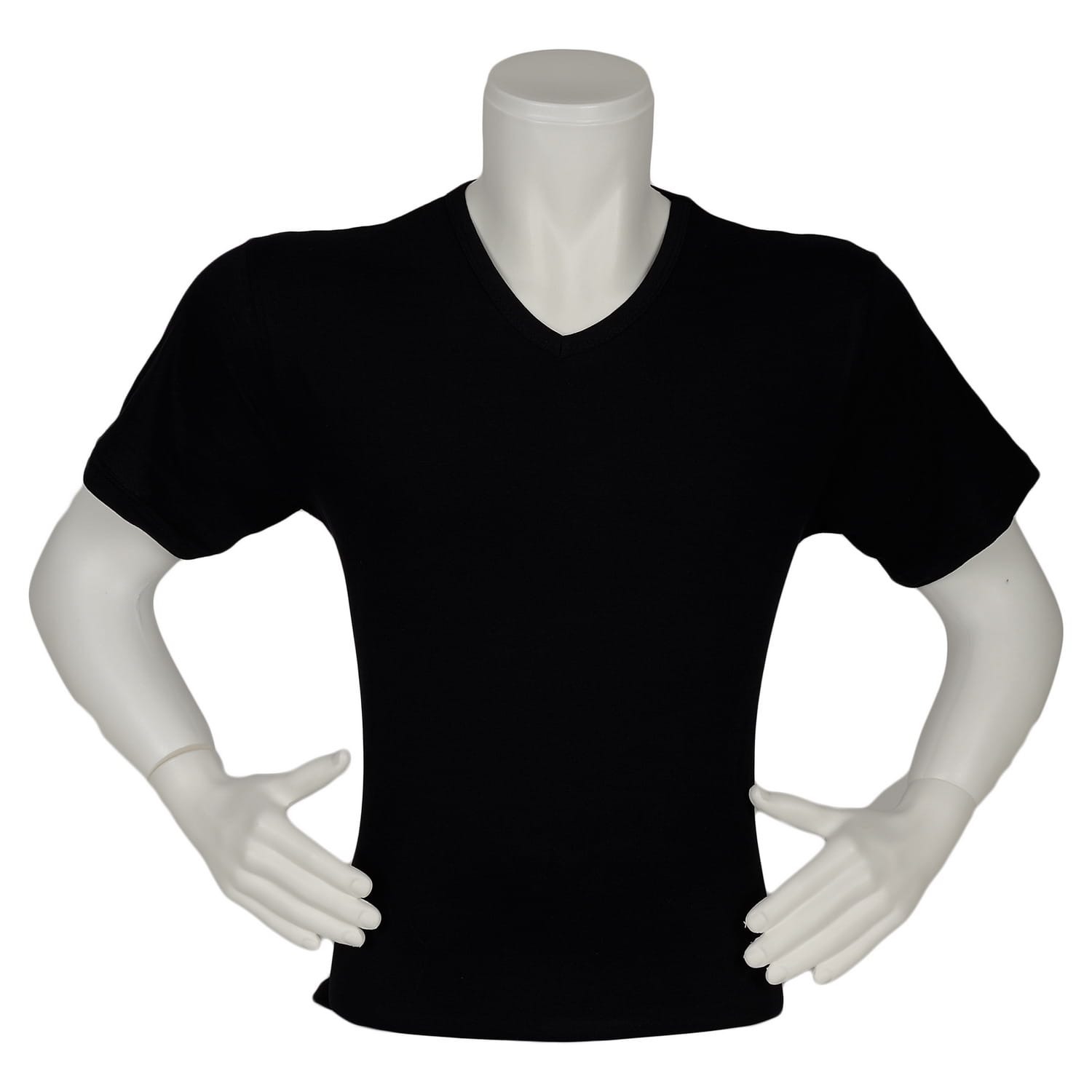 T-shirt V Yaka Siyah Renk