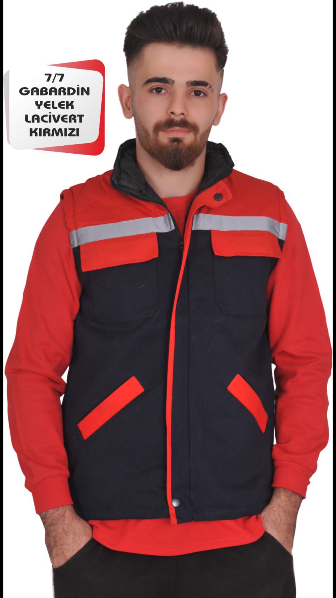 Gabardin%20Yelek%20Lacivert%20Kırmızı%20Renk