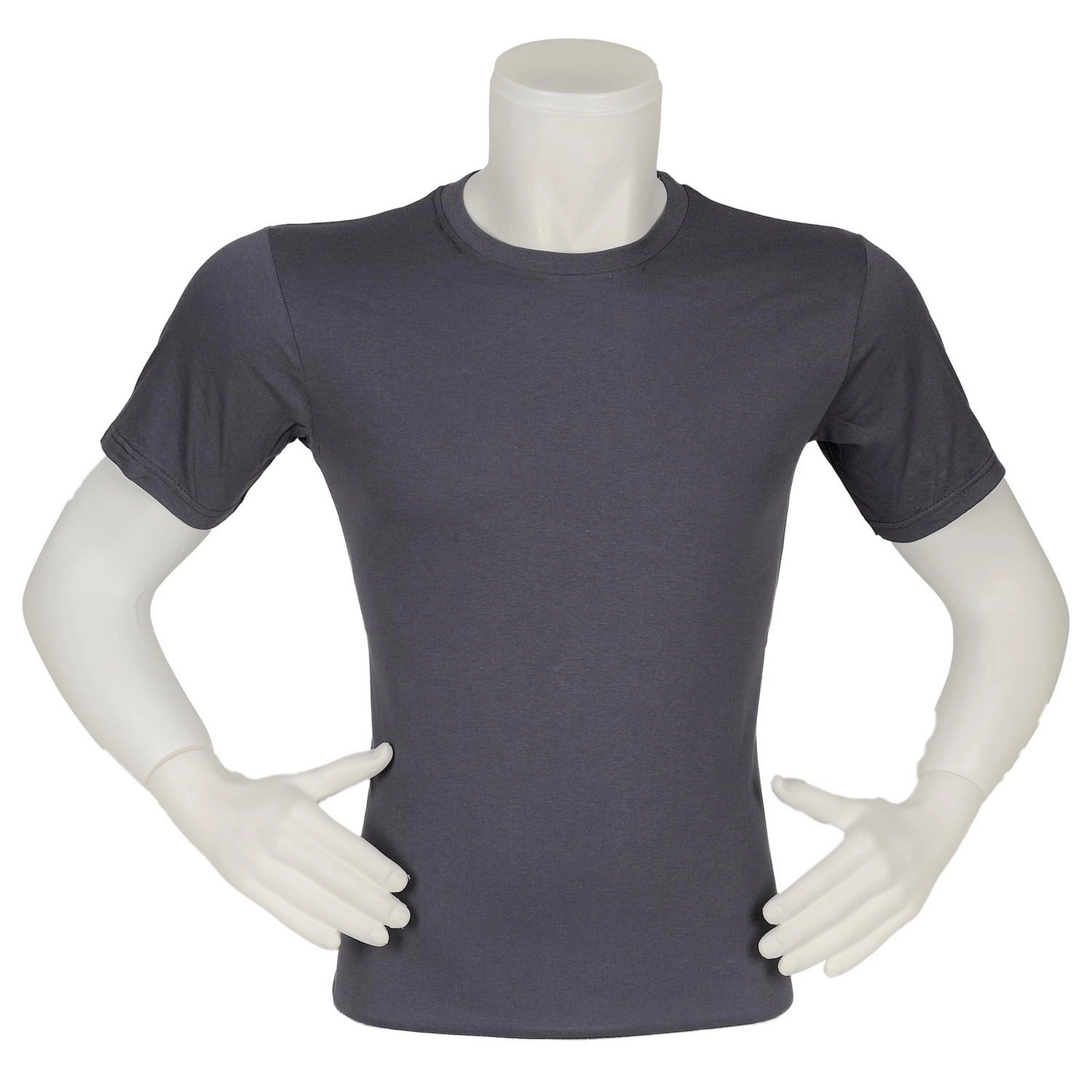 T-shirt Bisiklet Yaka Füme Renk % 100 Pamuk